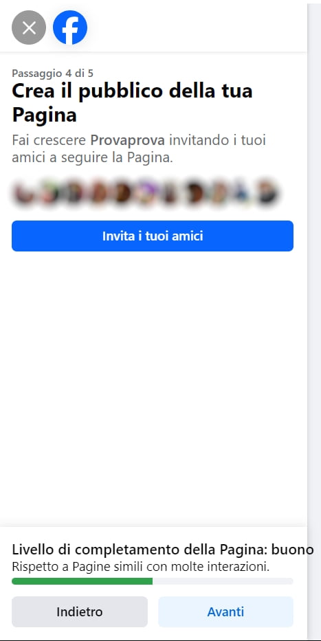Crea pubblico della tua pagina facebook