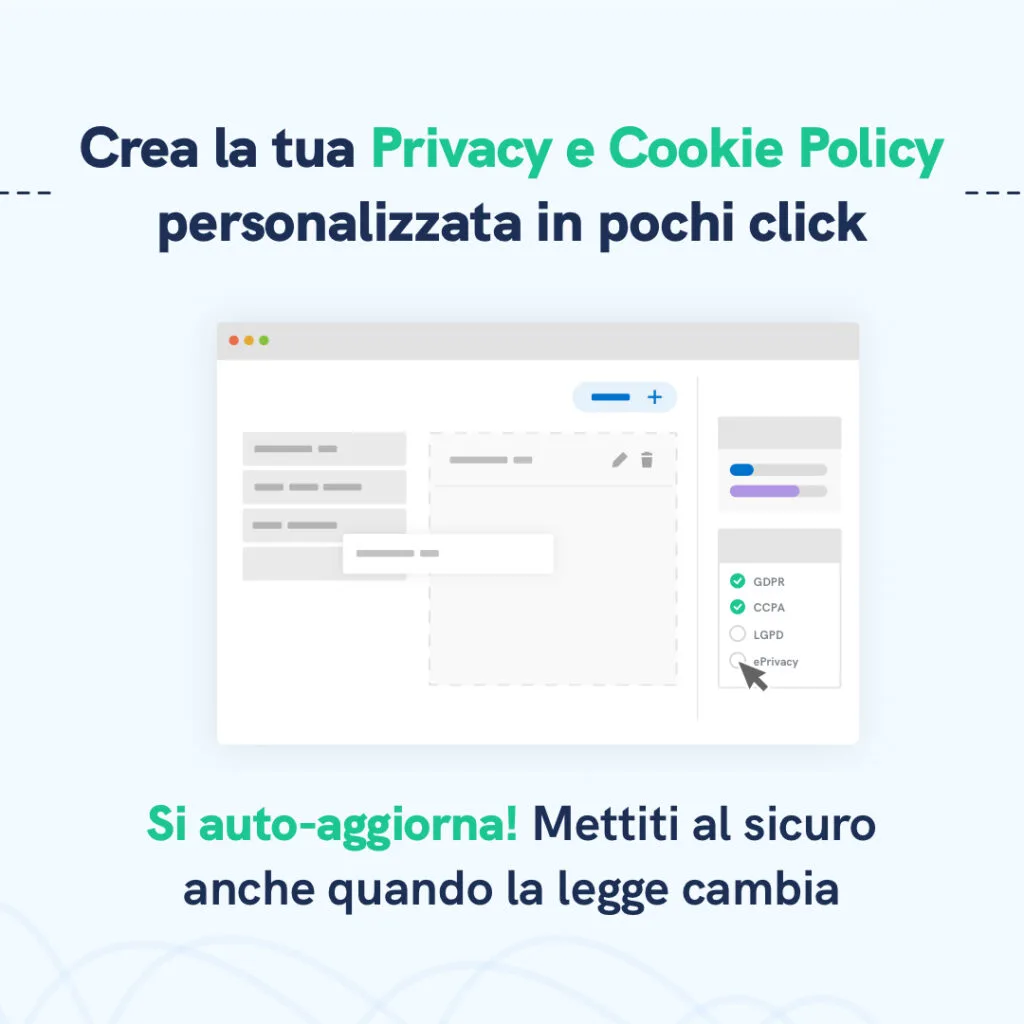 Iubenda per Privacy e Cookie Policy